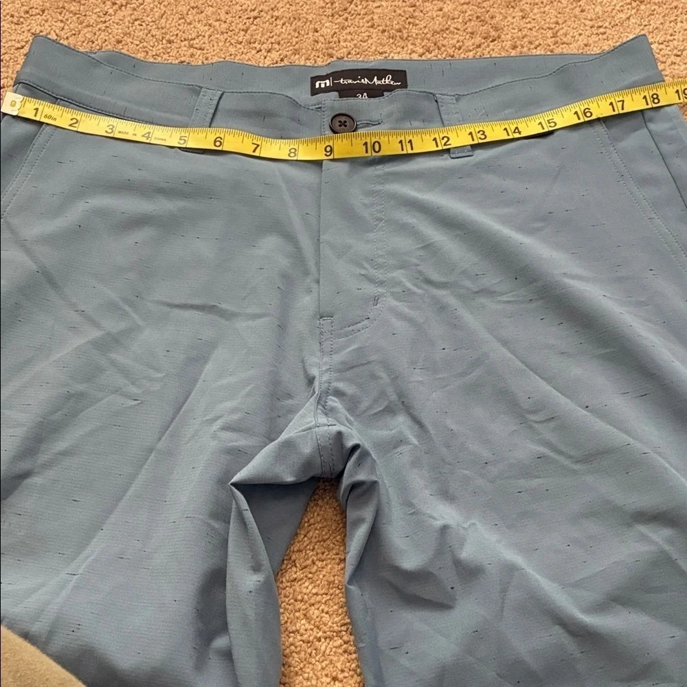 Travis Mathew Light Blue Flat Front Shorts